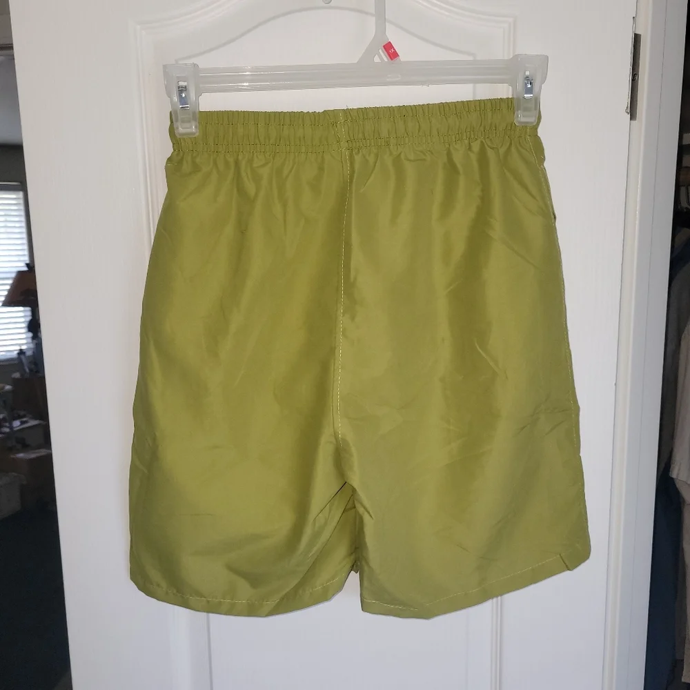 Navy, Olive, and Anchor Print Mens Size Small.Lined Swim Shorts Back To School
